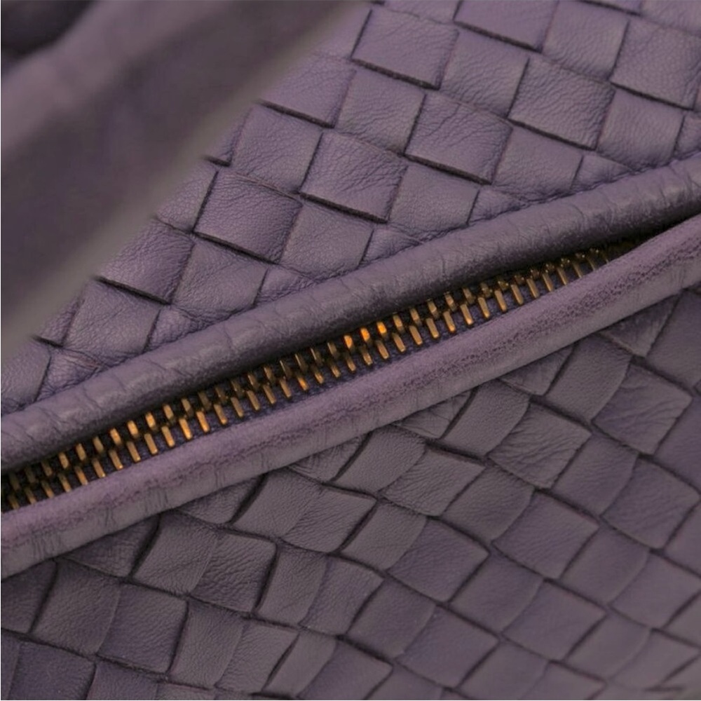 Pre Loved Bottega Veneta Leather Women Purple Hobo Bag - Picture 4 of 9